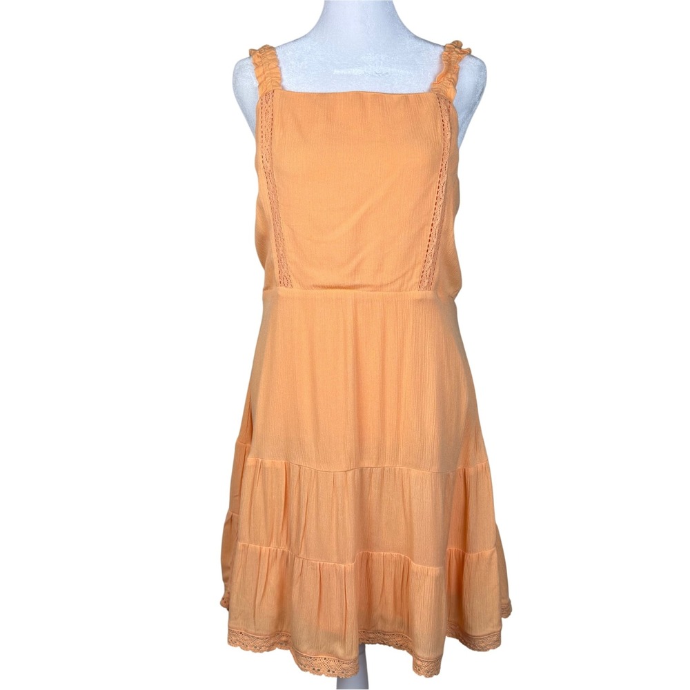 Love Fire Girls XL Tiered Dress Sleeveless Lined Lace Trim Beach Nordstrom